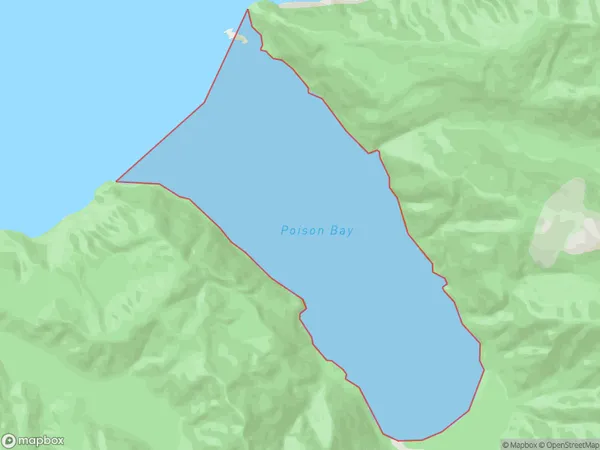 Poison Bay, Otago Polygon Area Map