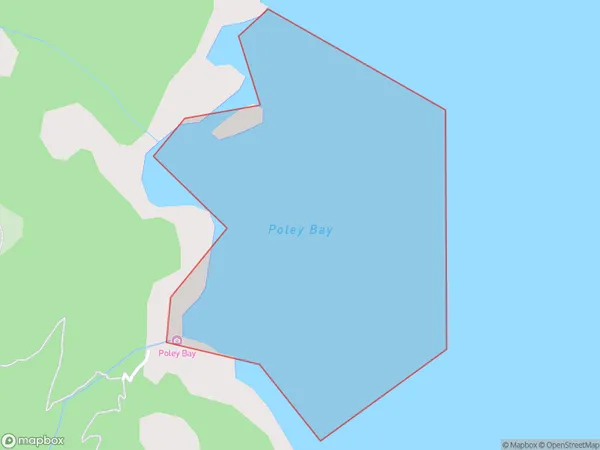 Poley Bay, Waikato Polygon Area Map