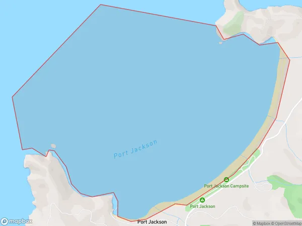 Port Jackson, Otago Polygon Area Map
