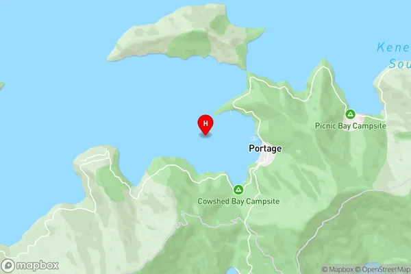Portage Bay,Marlborough Area Map