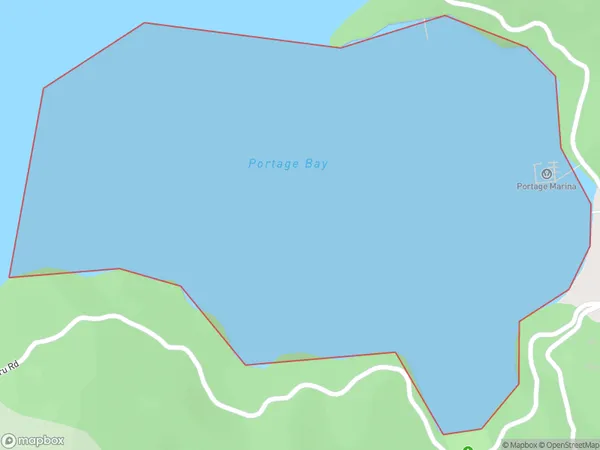 Portage Bay, Marlborough Polygon Area Map