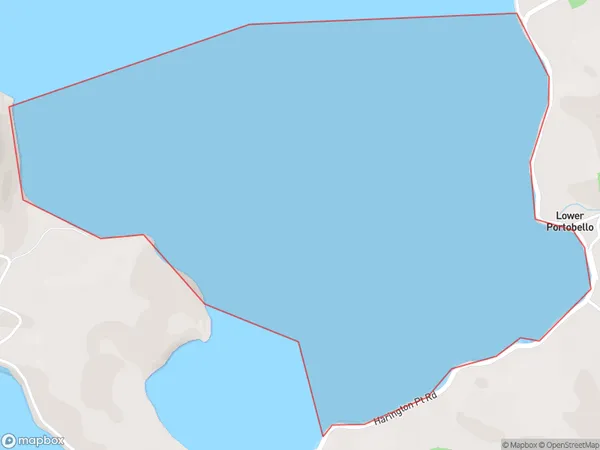 Portobello Bay, Otago Polygon Area Map