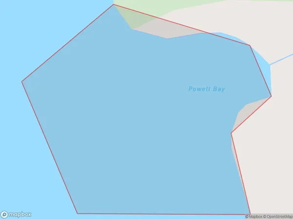 Powell Bay, Auckland Polygon Area Map