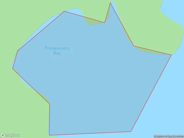 Prospectors Bay, Southland Polygon Area Map