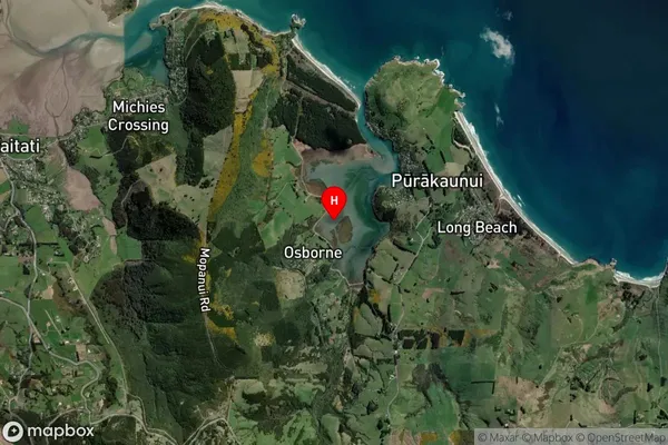 Purakaunui Inlet,Otago Satellite Map