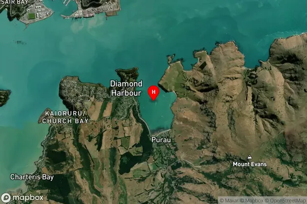 Purau Bay,Canterbury Satellite Map