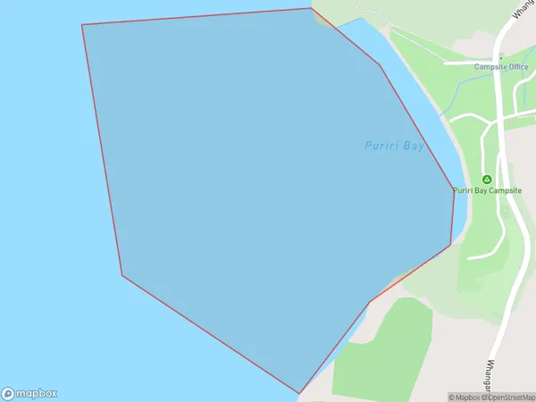 Puriri Bay, Northland Polygon Area Map