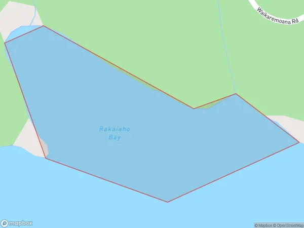 Rakaiaho Bay, Hawke's Bay Polygon Area Map