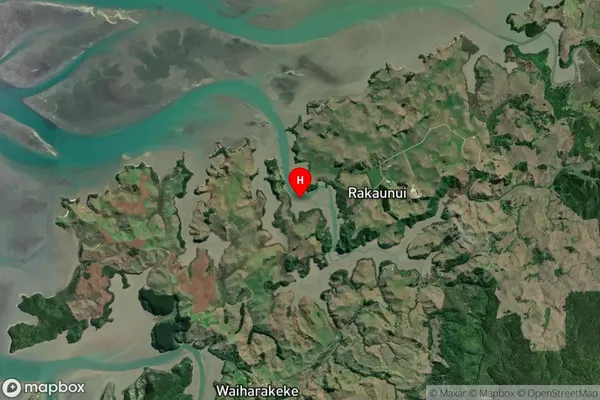 Rakaunui Inlet,Waikato Satellite Map