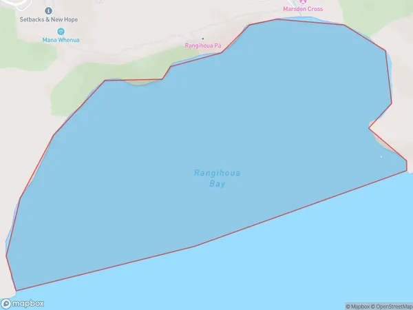 Rangihoua Bay, Northland Polygon Area Map