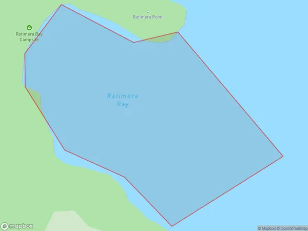 Ratimera Bay, Marlborough Polygon Area Map