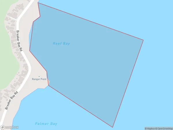 Reef Bay, Wellington Polygon Area Map