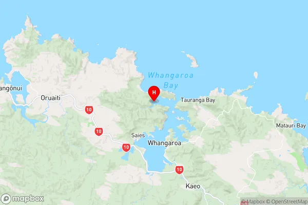 Te Rere Bay,Northland Region Map