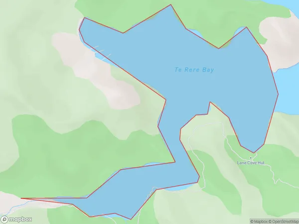 Te Rere Bay, Northland Polygon Area Map