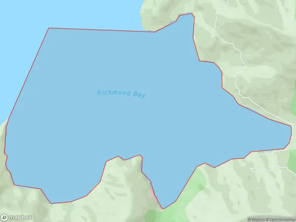 Richmond Bay, Marlborough Polygon Area Map