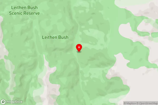 Leithen Bush,Otago Area Map