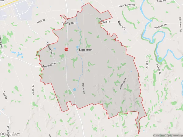 Lepperton, Taranaki Polygon Area Map