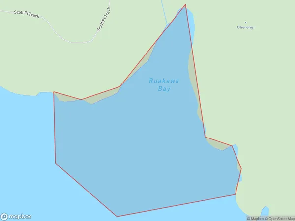 Ruakawa Bay, Northland Polygon Area Map