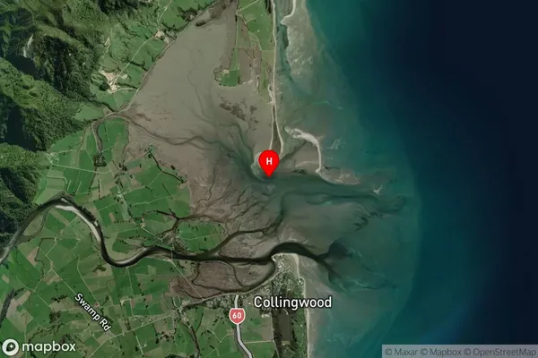 Ruataniwha Inlet,Tasman Satellite Map