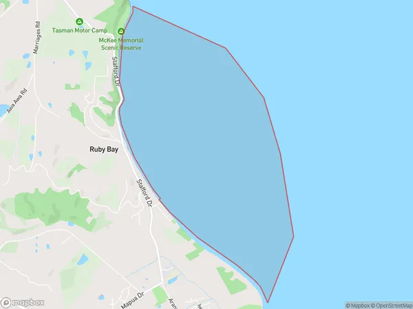 Te Mamaku / Ruby Bay, Otago Polygon Area Map