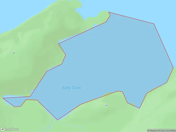 Safe Cove, Southland Polygon Area Map