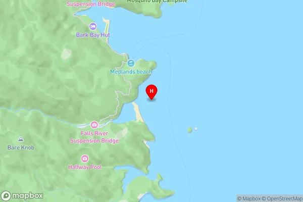 Sandfly Bay,Tasman Area Map
