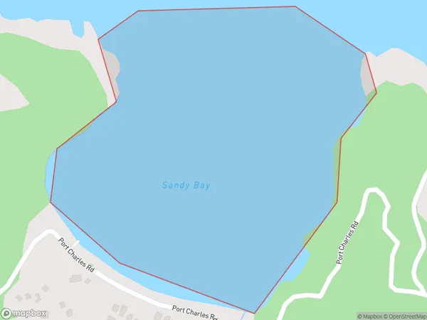 Sandy Bay, Waikato Polygon Area Map