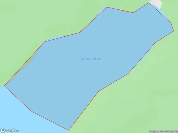 Sandy Bay, Hawke's Bay Polygon Area Map