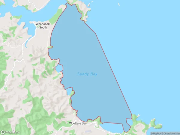 Sandy Bay, Otago Polygon Area Map