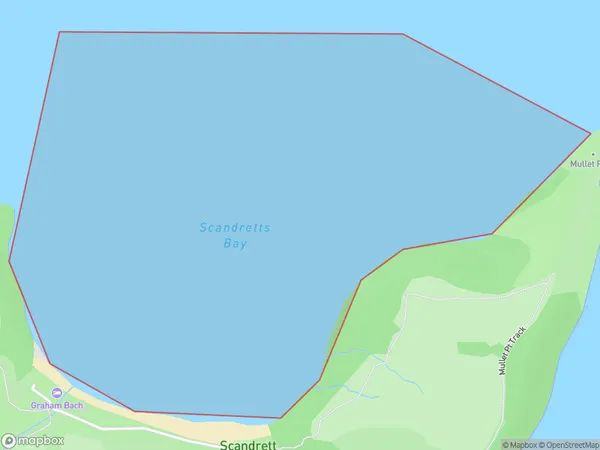 Scandretts Bay, Auckland Polygon Area Map