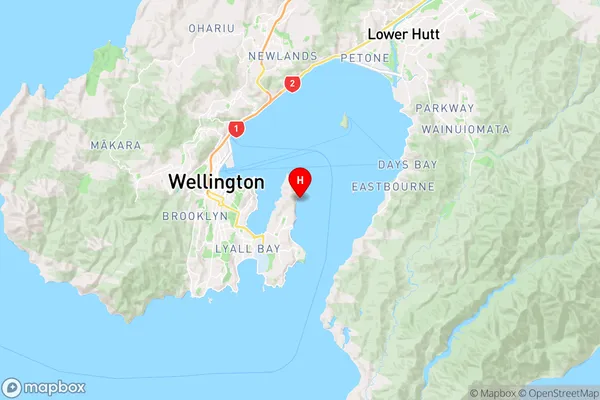 Scorching Bay,Wellington Region Map