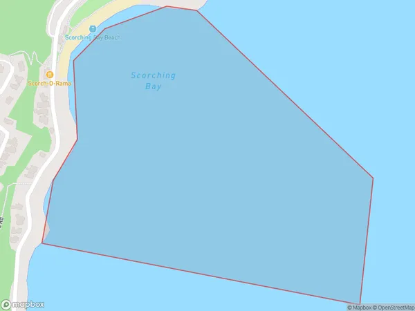 Scorching Bay, Wellington Polygon Area Map