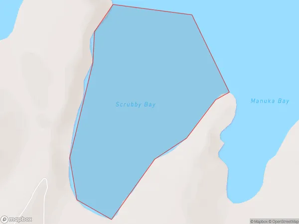 Scrubby Bay, Canterbury Polygon Area Map