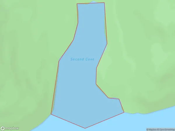 Second Cove, Southland Polygon Area Map