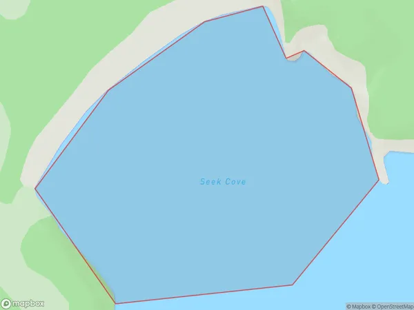 Seek Cove, Southland Polygon Area Map