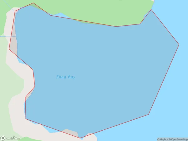 Shag Bay, Otago Polygon Area Map