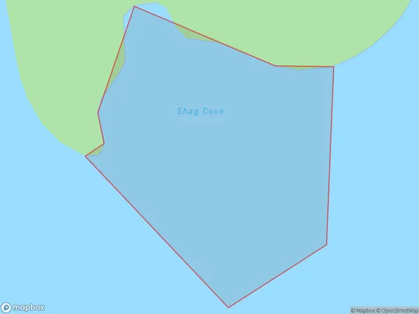 Shag Cove, Marlborough Polygon Area Map