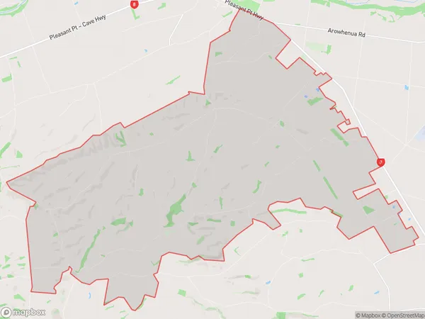 Levels Valley, Canterbury Polygon Area Map