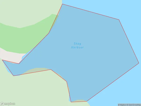 Shag Harbour, Tasman Polygon Area Map