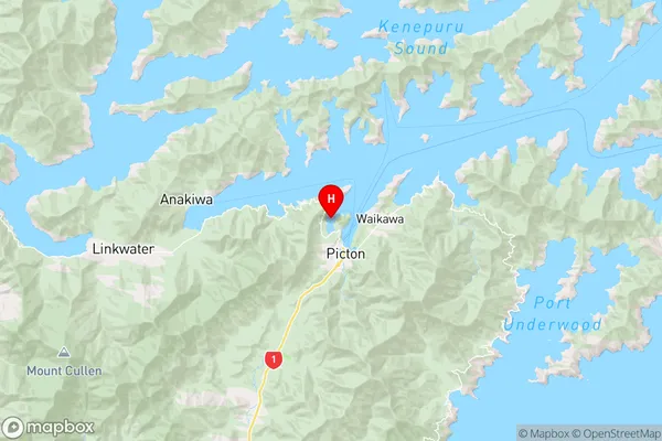 Shakespeare Bay,Marlborough Region Map