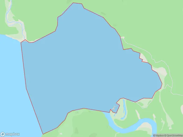 Shallow Bay, Southland Polygon Area Map