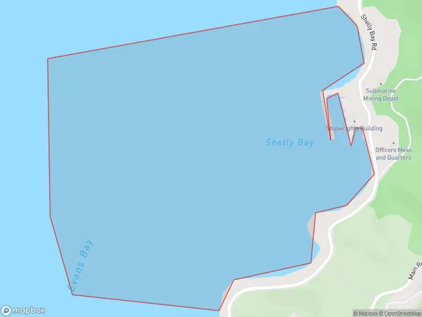 Shelly Bay, Wellington Polygon Area Map