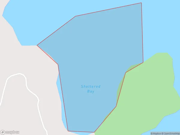 Sheltered Bay, Northland Polygon Area Map