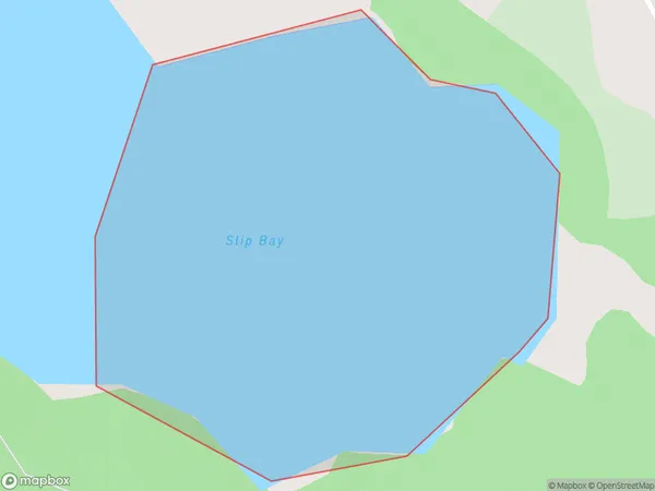 Slip Bay, West Coast Polygon Area Map