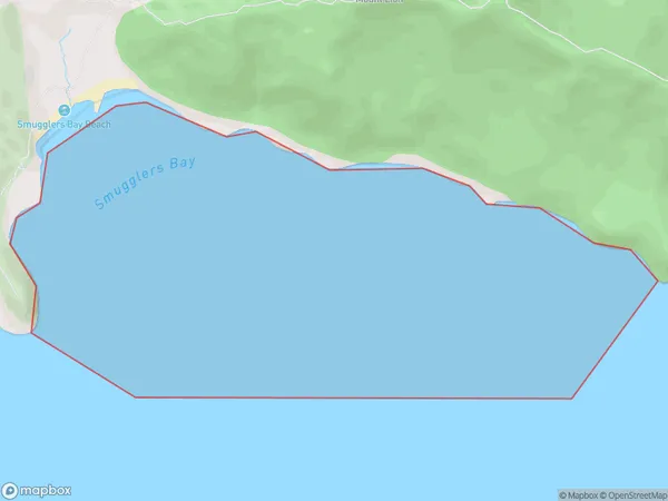 Smugglers Bay, Northland Polygon Area Map
