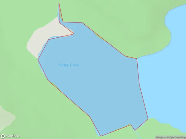 Snug Cove, Southland Polygon Area Map