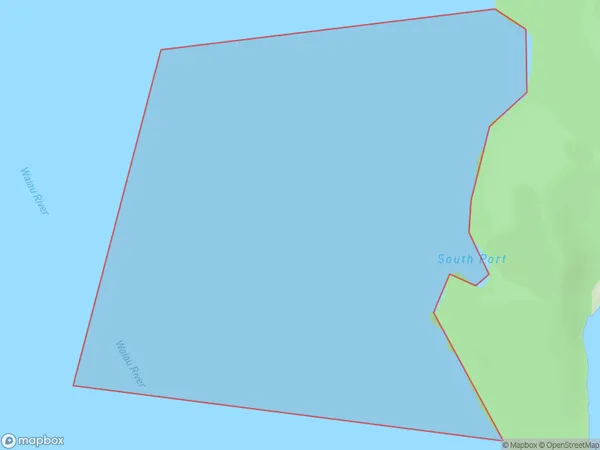 South Port, Southland Polygon Area Map