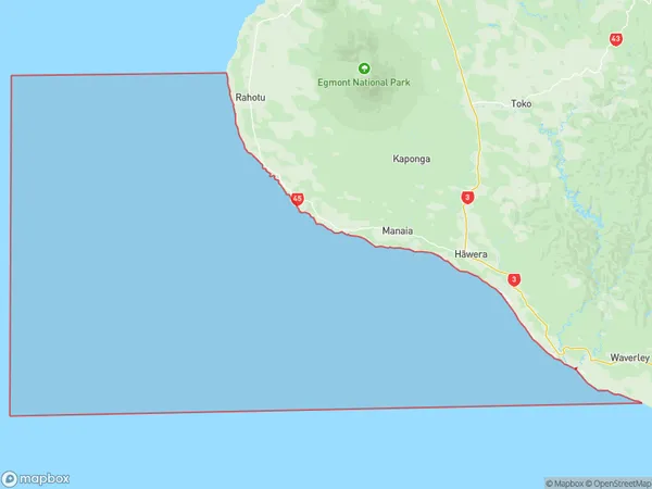 South Taranaki Bight, Otago Polygon Area Map