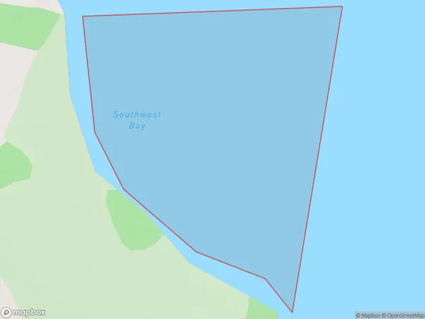 Southwest Bay, Otago Polygon Area Map