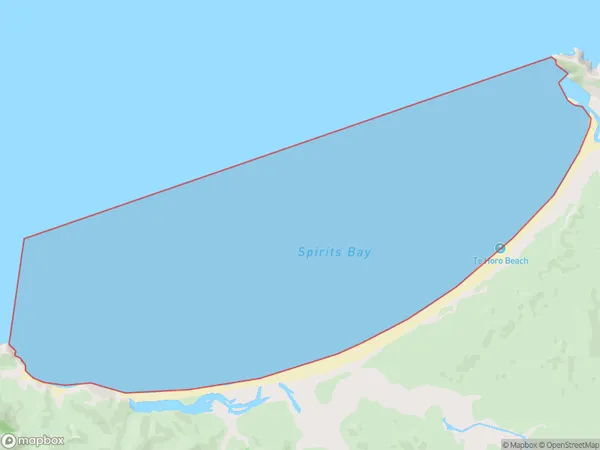Piwhane / Spirits Bay, Otago Polygon Area Map